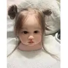 28" Reborn Baby with Hand-Rooted Hair Painted Kit DIY Part Brown Hair