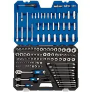 Draper Expert Metric Imperial Socket Set 1/4" 3/8" & 1/2"D 150pc 6 Point 16460