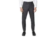 Burton Mens Windowpane Check Slim Tailored Suit Trousers (Charcoal) - UTBW1502