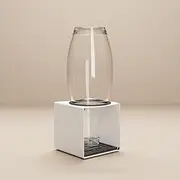 [KJUB] Design Bottle Drying Rack Holder Compatible with Bottles of Soda Stream, Aarke and Many More | Modular Expandable | Space Saving Storage and Drying of Glass-, Plastic and Thermo Bottles (White)