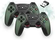 XIXIMENG USB Doppeltes Kabelloses Controller für Multiplayer, für Linux/Android-Telefon für Game Box/Game Stick/Windows PC/TV Box/Android,Plug & Play 2,4G Gamepad mit Hall-Effekt Joysticks (Grün)