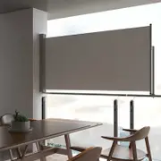 Patio Retractable Side Awning 120 x 300 cm Grey