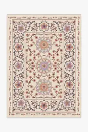 150' x 215' | Machine Washable Runner Rug | Kid & Pet Friendly | Indoor Rug | Suzani Purple Rug | Ruggable