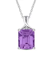 Rina Limor Silver 5.03 ct. tw. Gemstone Octagon Necklace