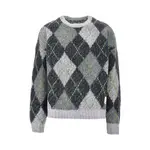 [EMPORIO ARMANI] EMPORIO ARMANI Lozenge jacquard alpaca blend sweater Man M M Blue