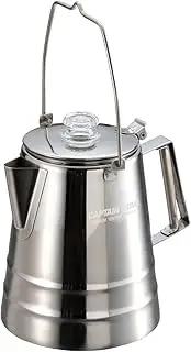 Captain Stag UW-3531 Coffee Pot, Percolator, 12 Cups, Suitable Capacity: 0.4 gal (1.8 L), 18-8 Stainless Steel, Silver
