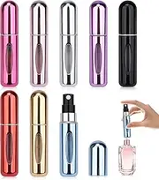 Pack of 8 5 ml Perfume Atomisers Refillable, Perfume Atomiser for On the Go Perfume Bottle, Mini Perfume Atomiser with Window, Perfume Travel Bottle for Handbag, Travel, Holidays, Air Travel