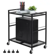 YBING Computer Tower Stand PC Tower Stand Mobile CPU Holder Stand Cart with C...