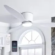 Ceiling Fans with Lights, 52 Inch Low Noise Reversible Airflow DC Motor Ceiling