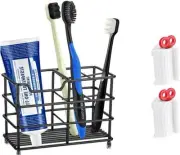 Toothbrush Holder for Bathroom,Toothpaste Razor Stand Bathroom Organizer