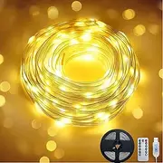 [Clearhill] Fairy Lights 20M/65FT Warm 200LED USB Soft Wire String Lights, Waterproof with Remote & Timer, 8 Modes Lights for Bedroom, Christmas Tree, Indoor Outdoor Decoration