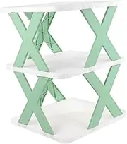 KOMBIUDA Stackable Shoe Rack Organizer Foldable Sturdy Simple and Elegant Space-Saving for Home/Dorm 3 Layers