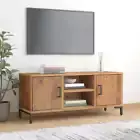 TV Cabinet Brown Solid Pinewood TV Stand Unit 110x35x48 cm/90x30x40 cm vidaXL