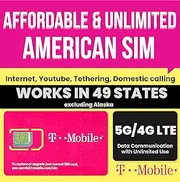 T-Mobile Prepaid USA SIM Card | Unlimited 5G Data/Calls/Texts (30 Days)