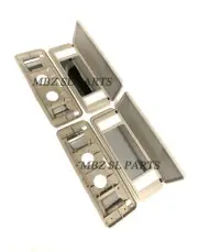 2 BEIGE SUN VISOR MIRROR TRAY VANITY MercedesR129 SL500 SL320 SL600 500SL 300SL