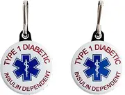 Secure ID Medical Button with Snap Clip, Life Alert Button, Medical ID Button for Emergency Situations, Medical Alert for Diabetes Patients, 1.5", Pack of 2