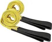 2 Pack 2" x 6 ft Lifting Straps Heavy Duty Lift Sling Straps 3000 lbs Load Capacity and 9000 lbs Breaking Strength Flat Eye Web Sling