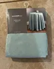 NEW Essential Home Solid 70" Round Fabric Tablecloth Table Cloth Beaumont Blue