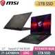 msi微星 Sword 17 HX B14VGKG-025TW-SP3 灰(i7-14700HX/16G/1TB+1TB/RTX4070/W11/17)特仕筆電