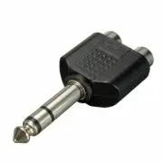 10x 1/4 Inch 6.35mm Male Stereo Plug to Dual RCA Jack Splitter Audio Adapter