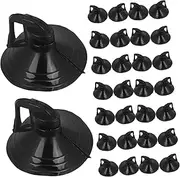 Generic 100pcs Sun Visor Suction Cup Car Shade Window Visor Sun Visor for Car Suction Cups Car Window Shades Transparent Glass Mushroom Suction Cup Window Hook Car Mushroom Cup Black PVC