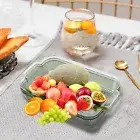 Dishwasher Safe Fruit Tray Rectangle Tea Cup Food Grade Capacity for Snack