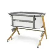 Roger Armstrong Wood Grain Bedside Baby Sleeper Cot Crib w/ Mattress Carry Bag