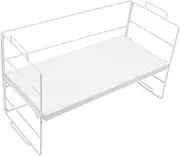 HOODANCOS Desktop Book Shelf Sturdy Iron and Book Storage Rack for Office and Home Desk Organization Space Saving Desk Storage Shelf for Tidy Workspaces for Dorms