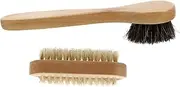 Healeved 2pcs Double Sided Hand Washing Brush Facial Sponges for Washing Face Wipes Dry Brushing Body Brush Sink Lint Brush Grout Cleaner Boar Powered Facial Cleansing Bristle Hair Yellow