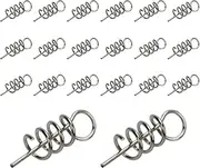 YRTUOP Lure Spring Twist Lock - Fishing Hooks | Quick Fishing Screw Fixed Latch, Hook Pin Fishing Gear for Freshwater Saltwater