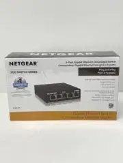 NETGEAR GS305 5-Port Gigabit Ethernet Unmanaged Switch - Home Network Hub Sealed