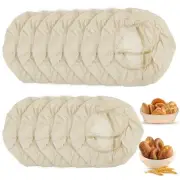 12 Pieces Bread Proofing Basket Liner Cloth Cover Baking Dough Basket Cover N...