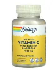 Solaray, Timed-Release Vitamin C, 1,000 mg, 100 Tablets, Immune Support