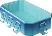 Outdoor360 Foldable Above Ground PVC Pool for Kids and Adults | Portable With Drain Valve | Large Outdoor Swimming Pool (3M)