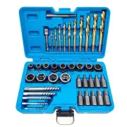 40PCS Bolt Screw Extractor Set, Easy Out Bolt Remover Adaptor Kit with Hex Ad...