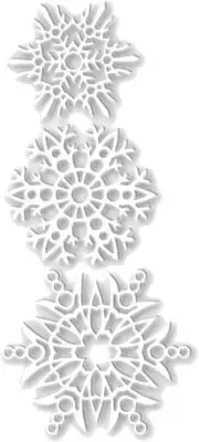 SNOWFLAKES Die Set 3 Thin Metal Dies by IO, DIE024-YY, UNUSED