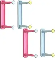 HHWRT Hanger Organizer Stacker, Coat Hanger Organizers, Valet Hook Holder, Wall Mount Garment Holder Rack, Extendable Hanger Storage Rack, Retractable Space Saving Clothes Hanger Organizer (4Pcs)