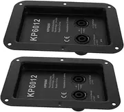 Kisangel Enhanced Audio Performance 2-piece Iron Speaker Terminal Plate for Stage Box 612 Subwoofer Boxes Secure Connections