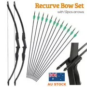 57" Archery Takedown Recurve Bow RH/LH 20/30/40lbs for Beginner Target Practice