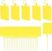 uxcell Plastic Seals Shipping Tags, for Basket Labels Cable Labels Tags Product Identification Tags, Logistics Marking, Outdoor Tagging, 3.1x3.9 Inch Yellow 50Packs