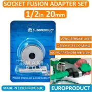 Socket Fusion Heating Adapter Set 1/2 inch 20 mm for plastic pipes PP/PPR/PE