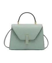 Valextra Iside Foldover Micro Crossbody Bag One size Eucalyptus green