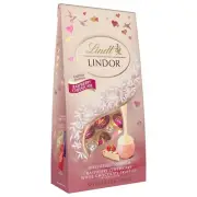 Lindt Lindor 8.5 oz RASPBERRY CHEESECAKE White Chocolate Truffles * BB 10/2025 *