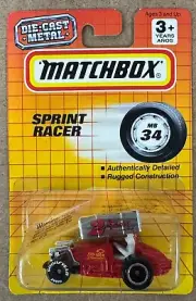 1990 MATCHBOX SUPERFAST MB34 SPRINT RACER NEW ON CARD