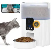 3.5L Automatic Cat Feeder with 1080P HD WiFi Pet Night Vision Camera and 2-Way Audio, Smart Timed Pet Feeder for Dogs and Cats