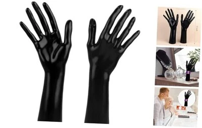 Framendino, 2 Pack Hand Jewelry Display Stand Mannequin Ring Medium Black