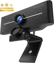 4K Webcam Backlight Compensation 40FPS 95° Wide-Angle Privacy Lens Built-in Mics