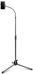 Tablet/Phone Floor Stand Adjustable Universal 360 Degree Rotatable Metal Tablet Holder