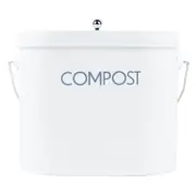 Garden Zen 6L White Metal Compost Bin