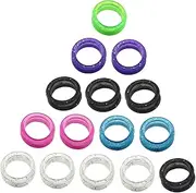Scissors Finger Ring Set 16pcs Anti-scissor Ring for Pet Clippers Silicone Material Non-slip Comfortable Touch for Pet Grooming